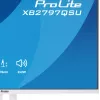 27 colių IIYAMA ProLite XB2797QSU-W1 IPS Quad HD (2560x1440) LED monitorius, 178° žiūrėjimo kampai, USB 3.2 stotelė, garsiakalbiai, VESA, aukščio reguliavimas, baltas