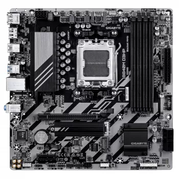 GIGABYTE B840M D3HP pagrindinė plokštė – AMD Ryzen 9000, 8+2+2 VRM, DDR5 8200MHz, 2xPCIe 4.0 M.2, 1GbE LAN, USB 3.2 Gen 2