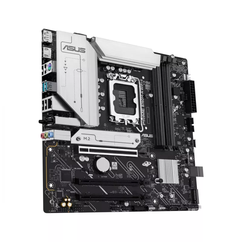 Motininė plokštė ASUS PRIME B760M-A WIFI II micro ATX, Intel B760, LGA 1700, DDR5, 4 DIMM lizdai, iki 256 GB, Wi‑Fi 6E, 2,5Gb Ethernet