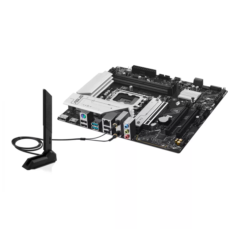 Motininė plokštė ASUS PRIME B760M-A WIFI II micro ATX, Intel B760, LGA 1700, DDR5, 4 DIMM lizdai, iki 256 GB, Wi‑Fi 6E, 2,5Gb Ethernet