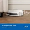 TP-Link Tapo RV20 Max Baltas – išmanusis robotas dulkių siurblys su LiDAR navigacija ir šluostymu