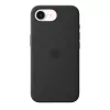 Silicone Case su MagSafe, skirta Apple iPhone 17e — Juoda, Silikonas ir Mikropluoštas, 6,1 colio
