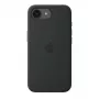 Silicone Case su MagSafe, skirta Apple iPhone 17e — Juoda, Silikonas ir Mikropluoštas, 6,1 colio