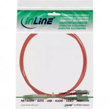 InLine Fiber Optical Duplex Cable LC/SC 50/125µm OM2 0,5m