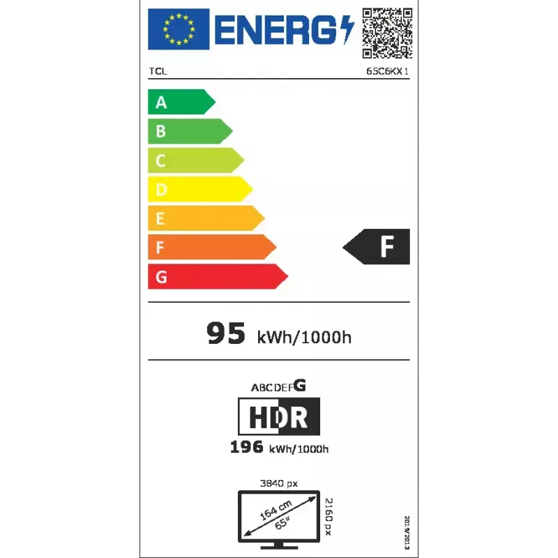 TCL C6K 65C6K televizorius 165,1 cm (65 col.) 4K Ultra HD Smart TV Wi-Fi Metalinis