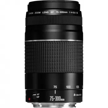 Canon EF 75-300mm f/4-5.6 III objektyvas, teleobjektyvas, 13/9, 75-300 mm, Canon EF, automatinis fokusavimas