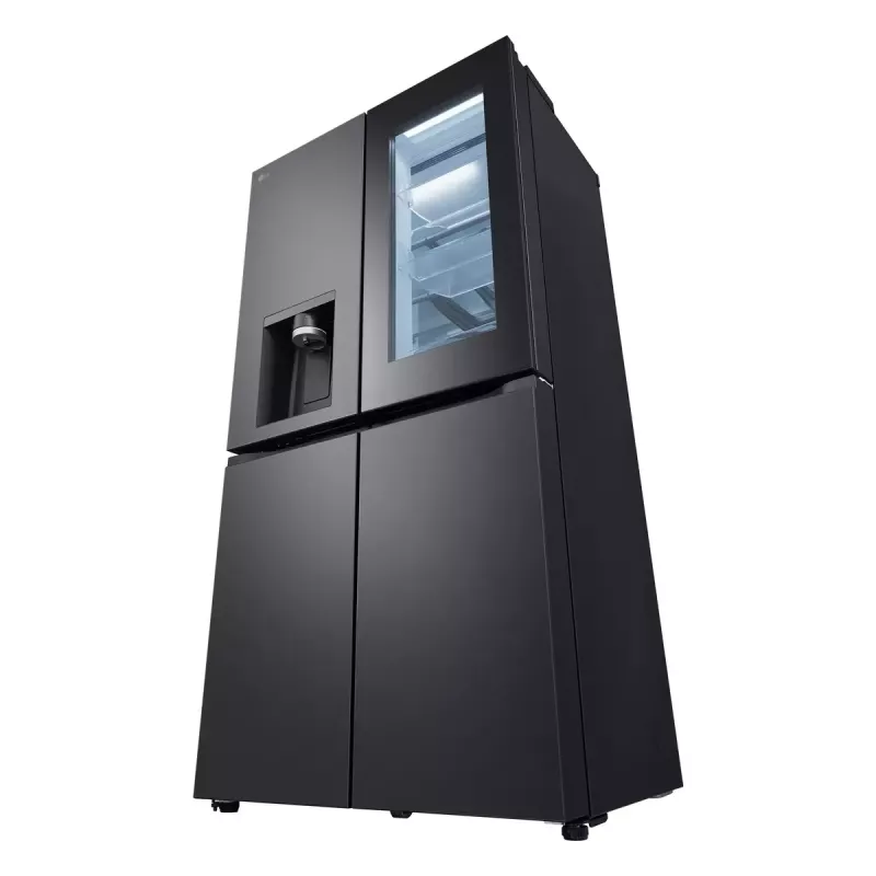LG InstaView GMG960EVJE šaldytuvas šaldiklis šalia šaldytuvo Laisvai pastatomas 638 L Juoda
