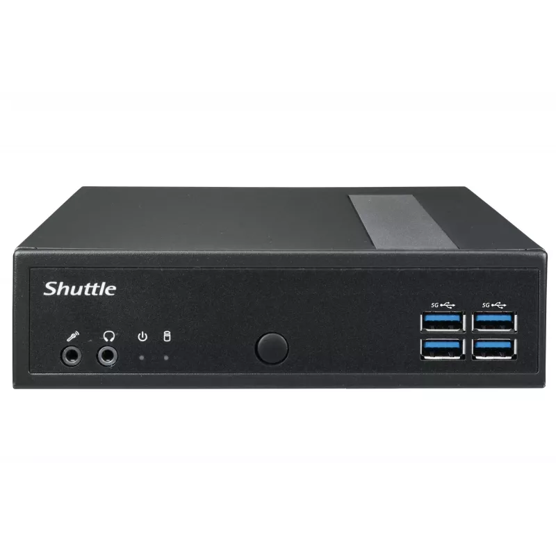 Shuttle XPC slim Barebone DL40N, Intel N150, 1x DDR5, 2x LAN (2x 2,5Gbit), 2xCOM, 1xHDMI, 1xDP, 1x VGA, beventiliu, 24/7 nuolatinis darbas