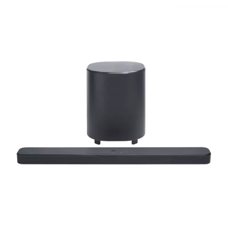 Garbo juosta JBL Bar 500MK2 Juoda — 5.1 kanalai, 750 W, Dolby Atmos, belaidė ir laidinė, žemų dažnių garsiakalbis
