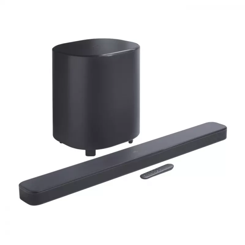Garbo juosta JBL Bar 500MK2 Juoda — 5.1 kanalai, 750 W, Dolby Atmos, belaidė ir laidinė, žemų dažnių garsiakalbis