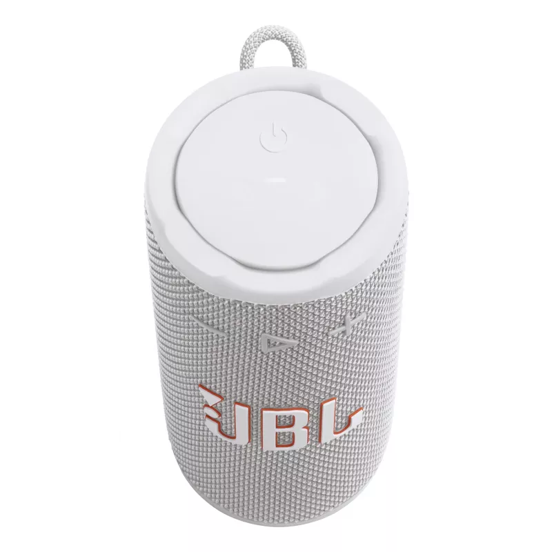 Nešiojamas monofoninis garsiakalbis JBL Grip Mono White – 16 W RMS, Bluetooth, USB-C, įmontuota baterija