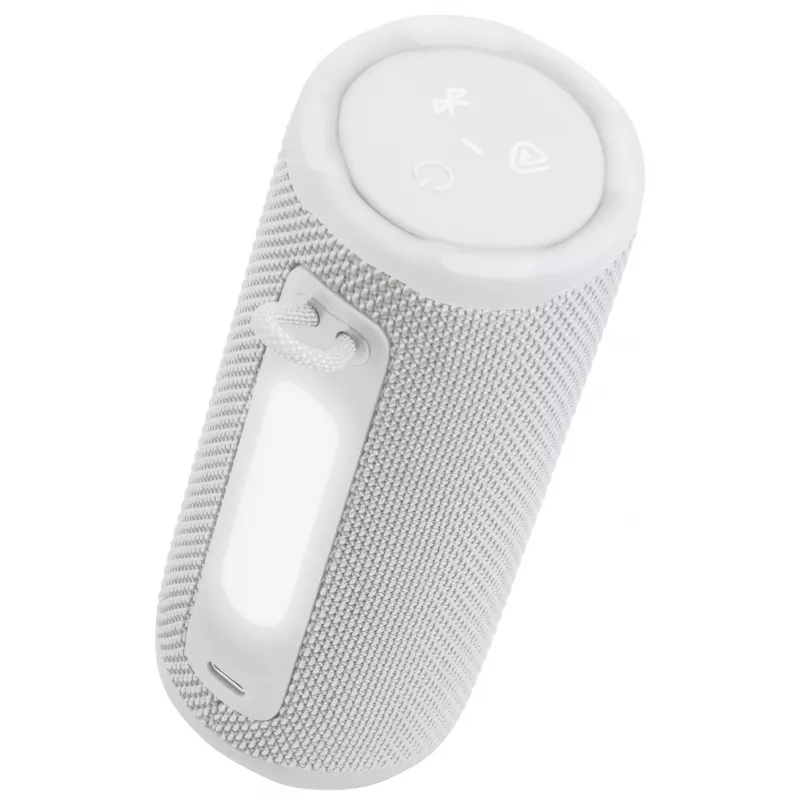 Nešiojamas monofoninis garsiakalbis JBL Grip Mono White – 16 W RMS, Bluetooth, USB-C, įmontuota baterija