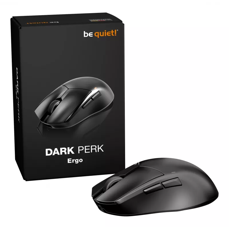 be quiet Dark Perk | Ergo pelė žaidimams dešinei rankai RF belaidė + USB Type-C optinė 32000 DPI