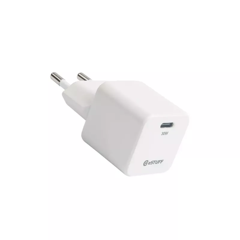 eSTUFF ES637027-BULK mobiliojo įrenginio greitasis AC įkroviklis 30 W baltas