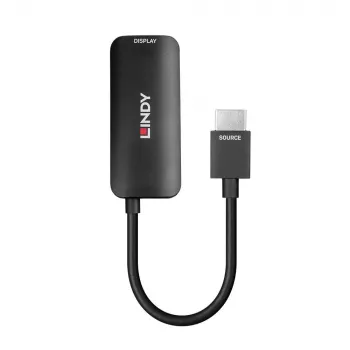 Lindy HDMI 8K60 į DisplayPort 1.4 keitiklis, 0.157 m, HDMI A tipas (standartinis), DisplayPort, Kištukas, Lizdas, Tiesus