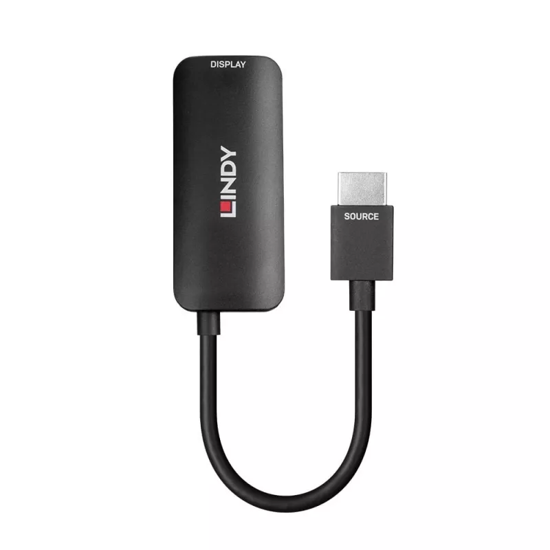 Lindy HDMI 8K60 į DisplayPort 1.4 keitiklis, 0.157 m, HDMI A tipas (standartinis), DisplayPort, Kištukas, Lizdas, Tiesus