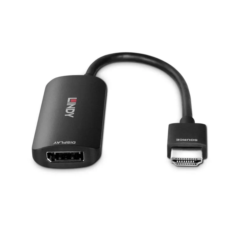 Lindy HDMI 8K60 į DisplayPort 1.4 keitiklis, 0.157 m, HDMI A tipas (standartinis), DisplayPort, Kištukas, Lizdas, Tiesus
