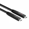 Lindy 15m USB 3.2 Gen 2 & DP 1.4 Type C hibridinis kabelis, 15 m, USB C, USB C, USB 3.2 Gen 1 (3.1 Gen 1), 5 Gbit/s, juodas