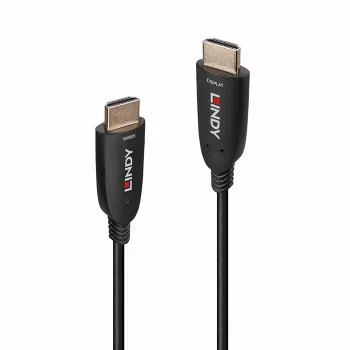 Lindy 60 m Fibro optimis hibridinis HDMI 8K60 laidas, 60 m, HDMI A tipo (standartinis), HDMI A tipo (standartinis), 48 Gbit/s, Juoda