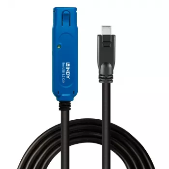 Lindy 5m USB 3.2 Gen 1 C/A Active Extension Pro aktyvus prailginimo kabelis, 5 m, USB C, USB A, USB 3.2 Gen 1 (3.1 Gen 1), juodas