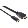 Manhattan USB-C į HDMI laidas, 4K@30Hz, 2 m, juodas, kištukas-kištukas, trejų metų garantija