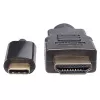 Manhattan USB-C į HDMI laidas, 4K@30Hz, 2 m, juodas, kištukas-kištukas, trejų metų garantija