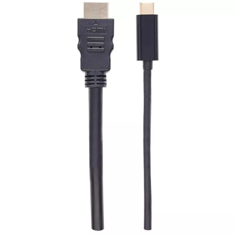 Manhattan USB-C į HDMI laidas, 4K@30Hz, 2 m, juodas, kištukas-kištukas, trejų metų garantija
