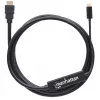 Manhattan USB-C į HDMI laidas, 4K@30Hz, 2 m, juodas, kištukas-kištukas, trejų metų garantija