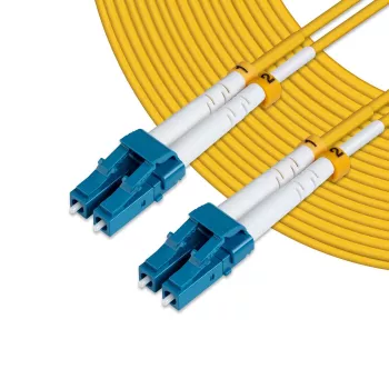 Šviesolaidinis jungiamasis kabelis MicroConnect FIB441006 OS2 6 m LC–LC geltonas