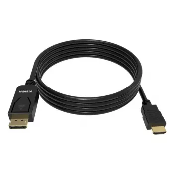 Vaizdo kabelio adapteris VISION TC 2MDPHDMI8K/BL — 2 m DisplayPort į HDMI, 6 mm, Juoda