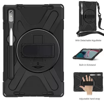 Dėklas planšetei eSTUFF, skirtas Lenovo Tab P11 Pro, polikarbonatas, 29,2 cm (11,5 colio) ekranui, 2 stovėjimo režimai, juodas