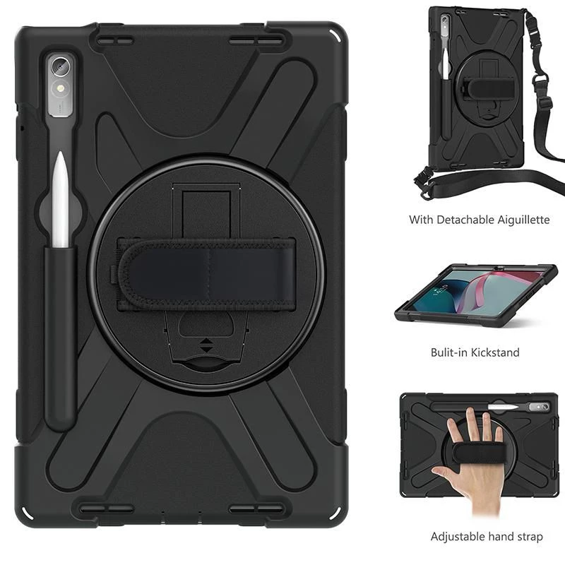 Dėklas planšetei eSTUFF, skirtas Lenovo Tab P11 Pro, polikarbonatas, 29,2 cm (11,5 colio) ekranui, 2 stovėjimo režimai, juodas
