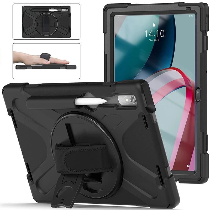Dėklas planšetei eSTUFF, skirtas Lenovo Tab P11 Pro, polikarbonatas, 29,2 cm (11,5 colio) ekranui, 2 stovėjimo režimai, juodas