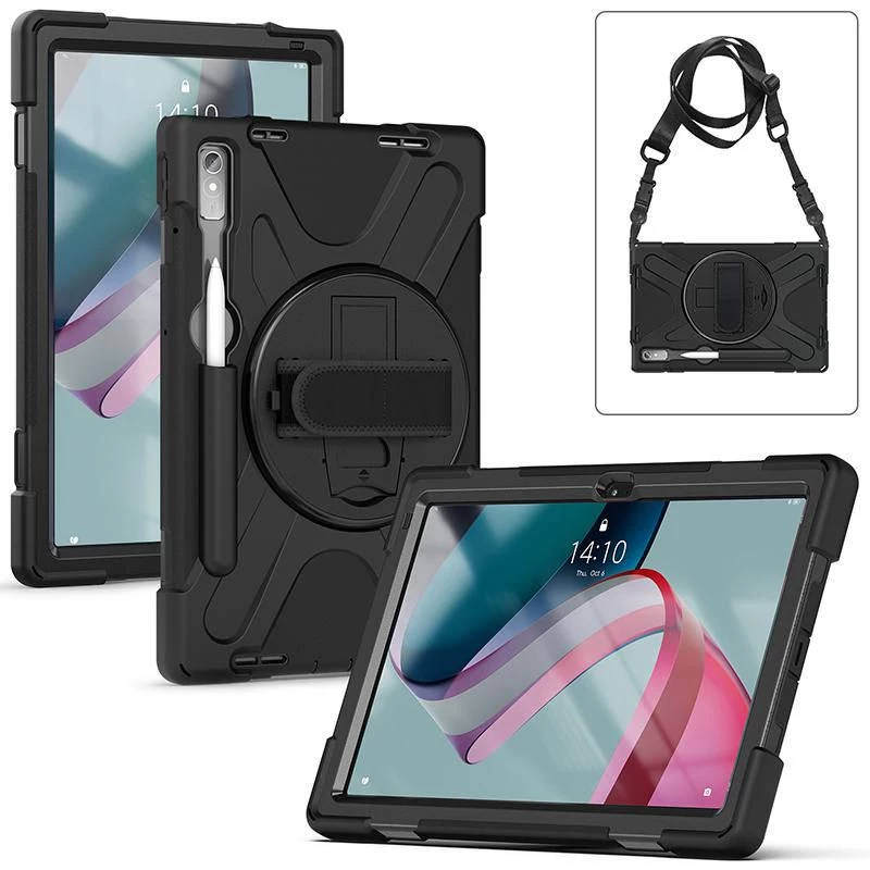 Dėklas planšetei eSTUFF, skirtas Lenovo Tab P11 Pro, polikarbonatas, 29,2 cm (11,5 colio) ekranui, 2 stovėjimo režimai, juodas
