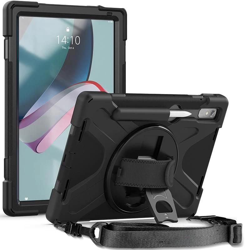 Dėklas planšetei eSTUFF, skirtas Lenovo Tab P11 Pro, polikarbonatas, 29,2 cm (11,5 colio) ekranui, 2 stovėjimo režimai, juodas