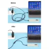 Manhattan Dual USB-C į USB-C įkrovimo laidas, 100W, 2m, vyriškas į du vyriškus, išmanusis galios daliklis
