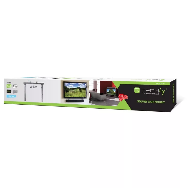 Techly ICA-PLB 102S Laikiklis Soundbarui 10kg Juodas