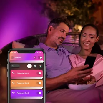 Išorinis sieninis šviestuvas Philips Hue White and colour ambience Resonate LED juodas