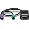 PS/2 kabelis Trendnet TK-CAT5P 0,4 m 2x 6-p Mini-DIN juodas