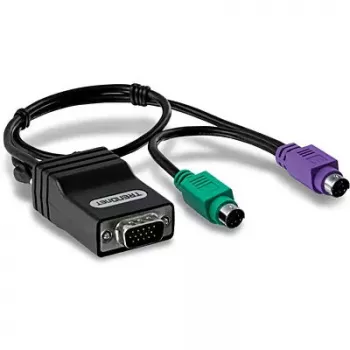 PS/2 kabelis Trendnet TK-CAT5P 0,4 m 2x 6-p Mini-DIN juodas