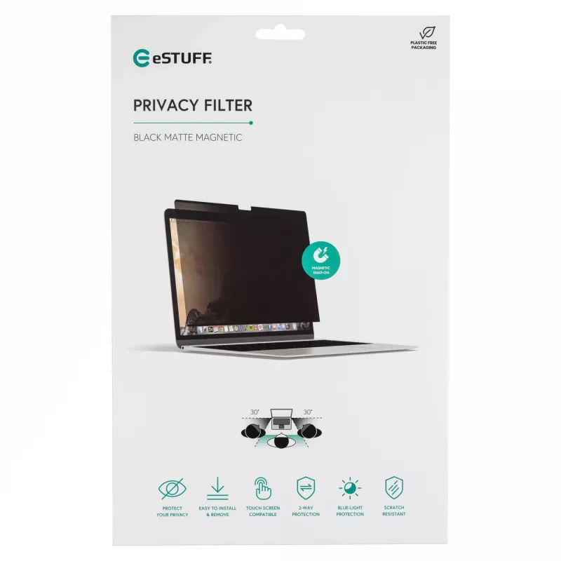 eSTUFF GLBMMB13 privatumo filtras ekranui 33,8 cm (13,3 colio) nešiojamam kompiuteriui be rėmelio