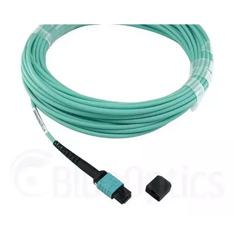 Skaidulinis optinis kabelis BlueOptics 9380014-10M MPO į 4x LC, 10 m, OM3, akvamarinas