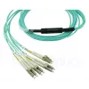 Skaidulinis optinis kabelis BlueOptics 9380014-10M MPO į 4x LC, 10 m, OM3, akvamarinas