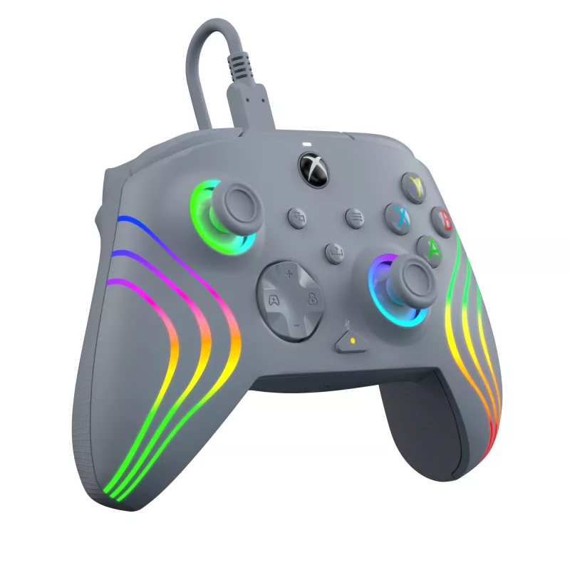 PDP Afterglow Wave Grey USB žaidimų pultas analoginis / skaitmeninis PC, Xbox One, Xbox Series S, Xbox Series X