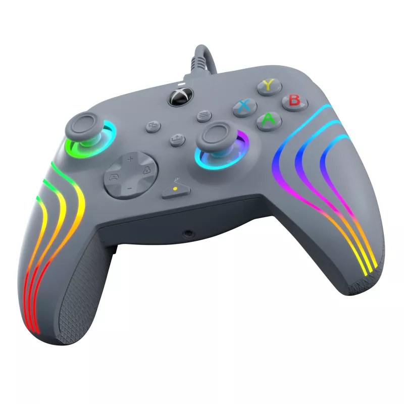 PDP Afterglow Wave Grey USB žaidimų pultas analoginis / skaitmeninis PC, Xbox One, Xbox Series S, Xbox Series X