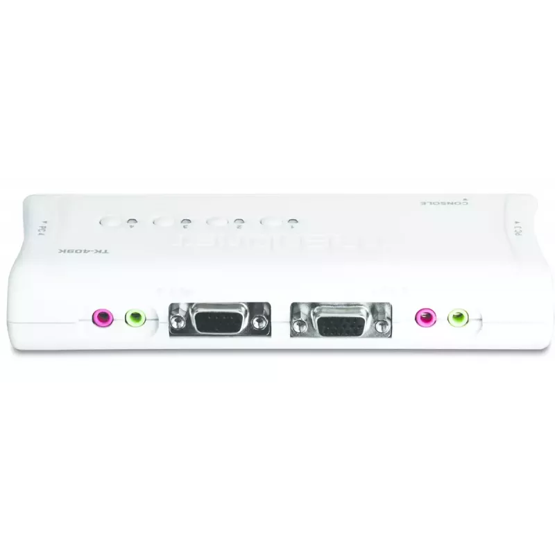 KVM jungiklis Trendnet TK-409K 4 prievadų USB VGA 2048x1536 1.6m mėlynas