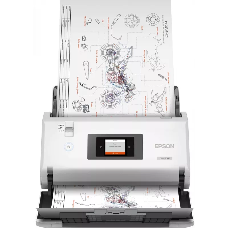 Epson WorkForce DS-32000 lakštinis skaitytuvas A3, 600 x 600 DPI, baltas