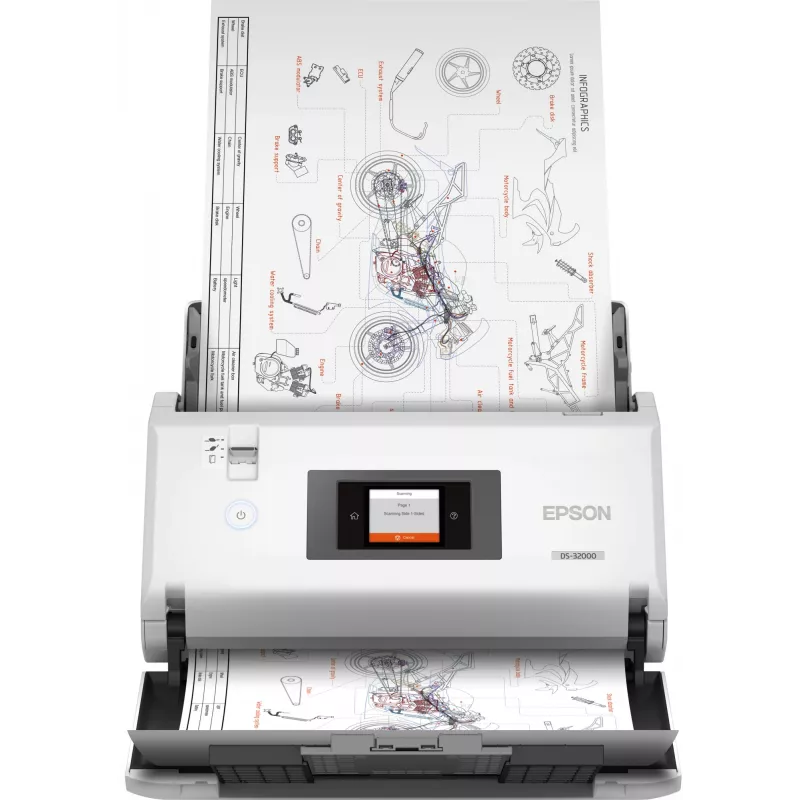 Epson WorkForce DS-32000 lakštinis skaitytuvas A3, 600 x 600 DPI, baltas