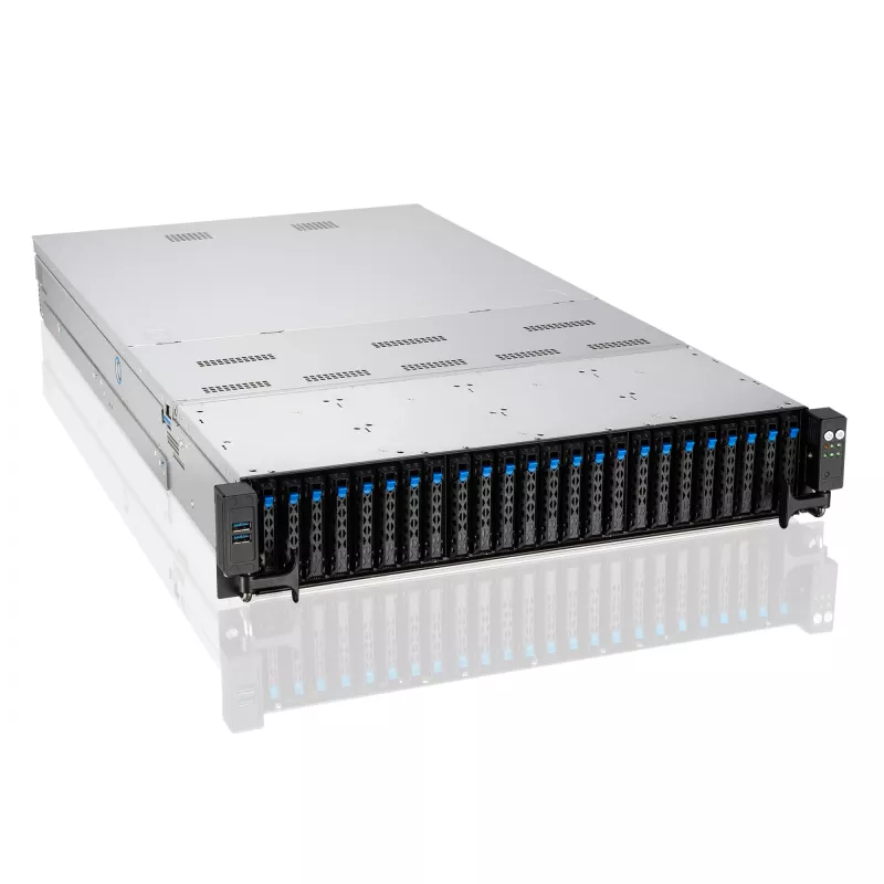 ASUS RS720-E11-RS24U Intel C741 stovo (2U) korpusas juodas, sidabrinis