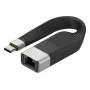 Techly ICOC USBC-RJ45 tinklo kabelis, USB Type-C – RJ-45, 0.144 m, juodas